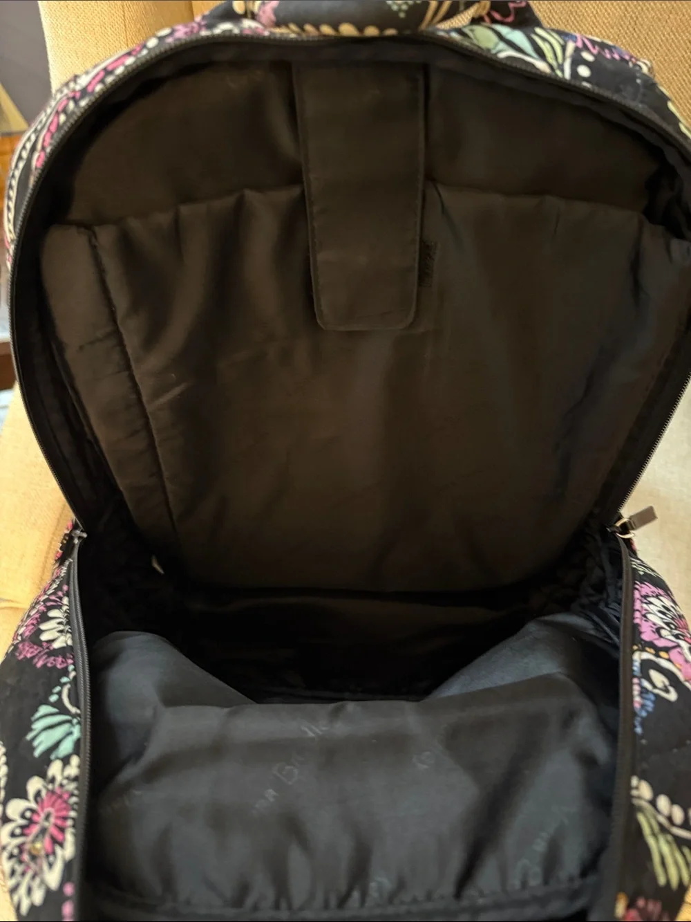 Vera Bradley Black Floral Paisley Backpack